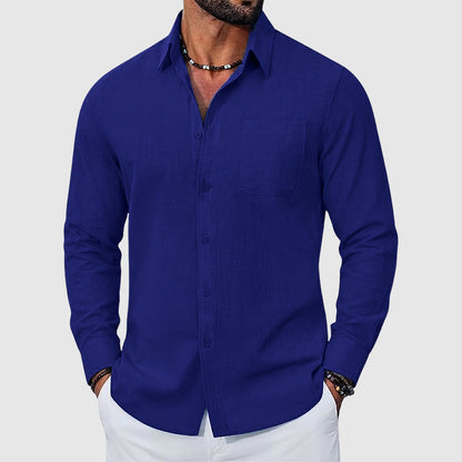 Dean - Men’s Linen Blend Relaxed Fit Shirt