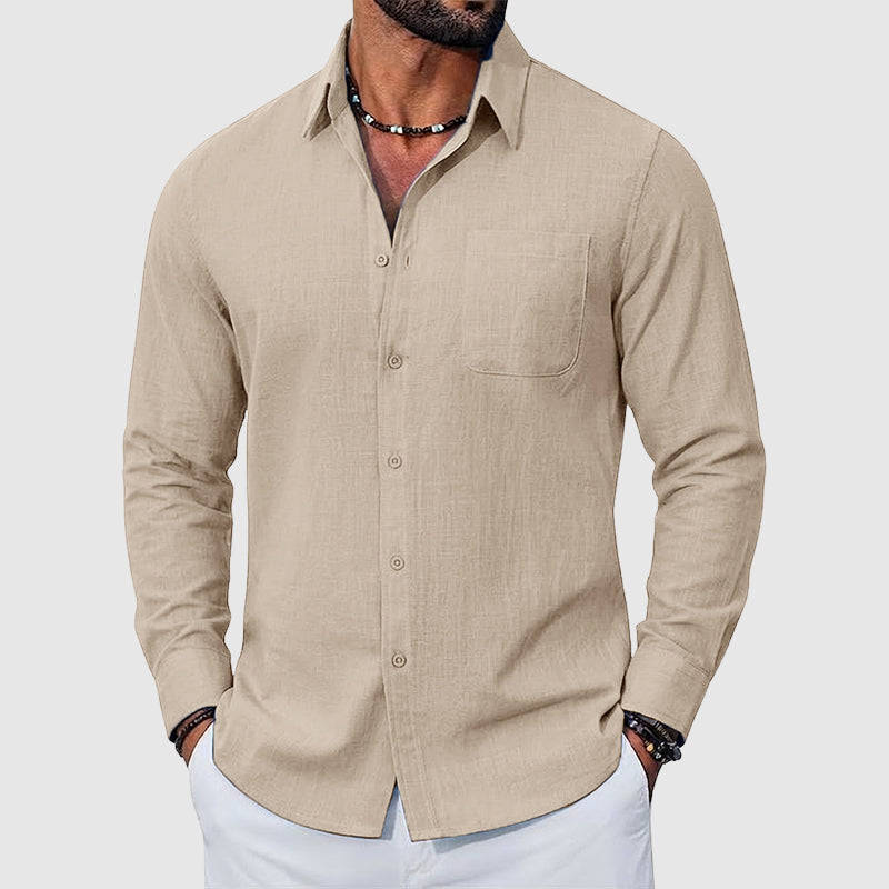 Dean - Men’s Linen Blend Relaxed Fit Shirt