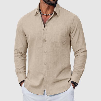 Dean - Men’s Linen Blend Relaxed Fit Shirt