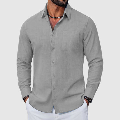 Dean - Men’s Linen Blend Relaxed Fit Shirt