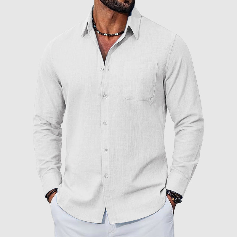 Dean - Men’s Linen Blend Relaxed Fit Shirt