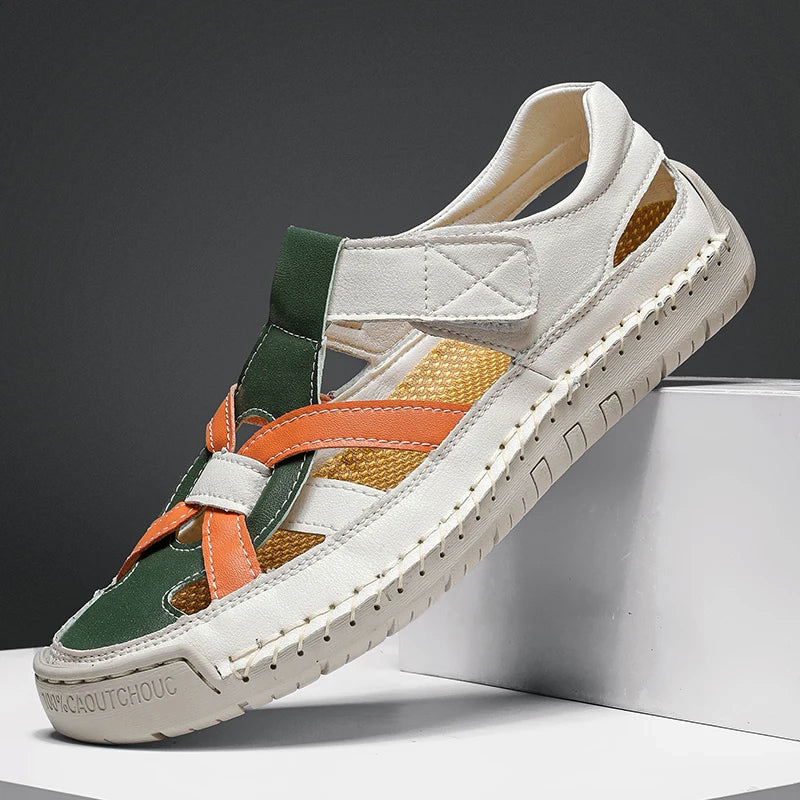 Derek - Men's Woven Cutout Sandals