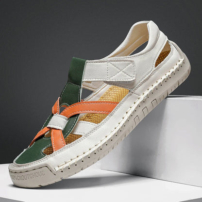 Derek - Men's Woven Cutout Sandals
