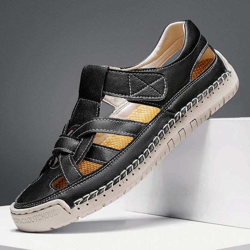 Derek - Men's Woven Cutout Sandals