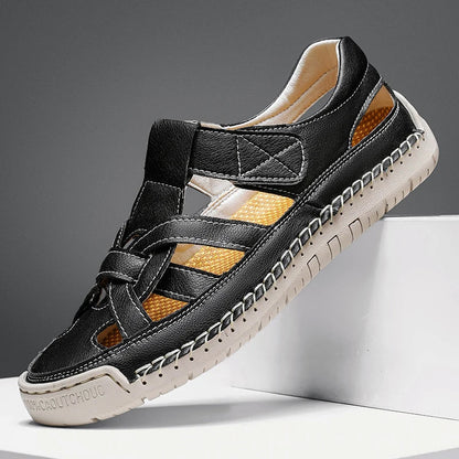 Derek - Men's Woven Cutout Sandals