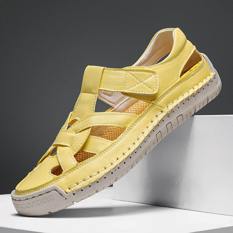 Derek - Men's Woven Cutout Sandals