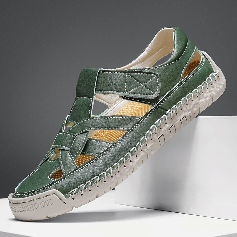 Derek - Men's Woven Cutout Sandals
