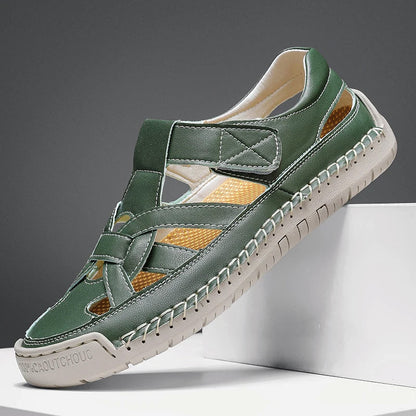 Derek - Men's Woven Cutout Sandals