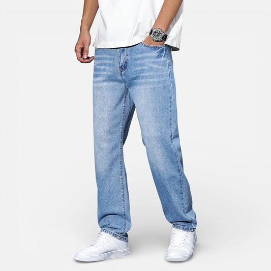 Dylan - Men's Relaxed Fit Washed Denim Jeans
