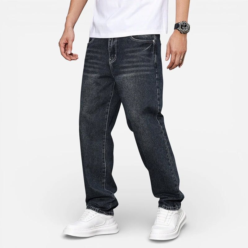 Dylan - Men's Relaxed Fit Washed Denim Jeans