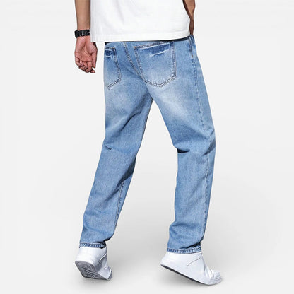 Dylan - Men's Relaxed Fit Washed Denim Jeans