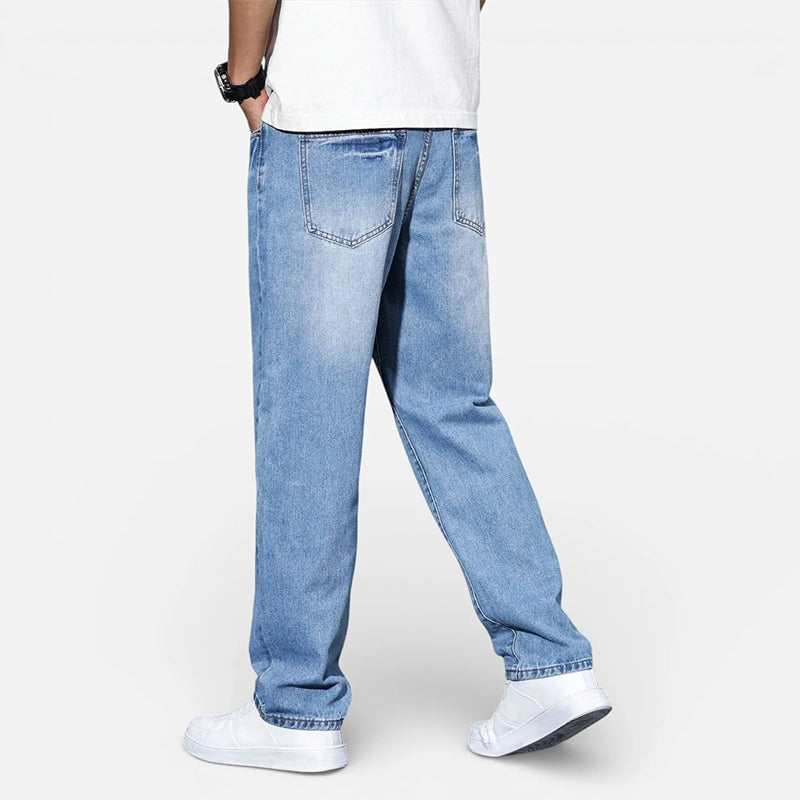 Dylan - Men's Relaxed Fit Washed Denim Jeans
