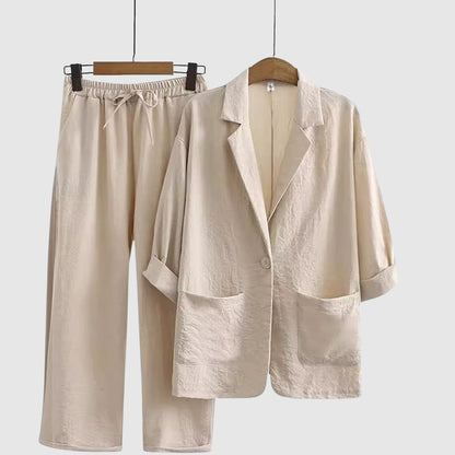 Elise Leroy Breezy Bloom Linen Duo Set