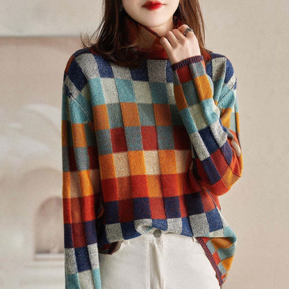 Elise Leroy Checkered Cozy Sweater