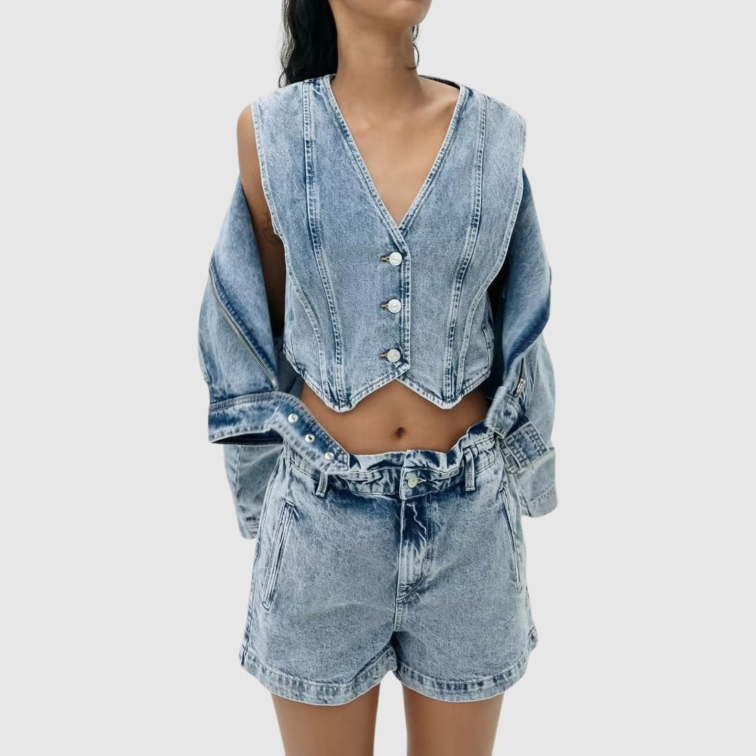 Elise Leroy Chic Denim Set