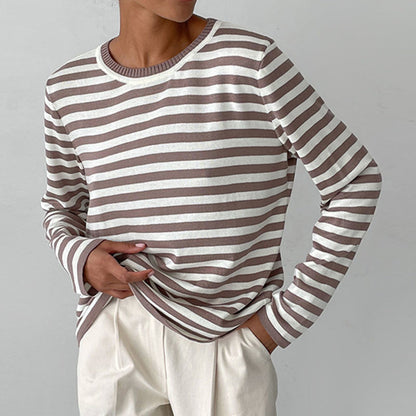 Elise Leroy Chic Striped Long-Sleeve Shirt