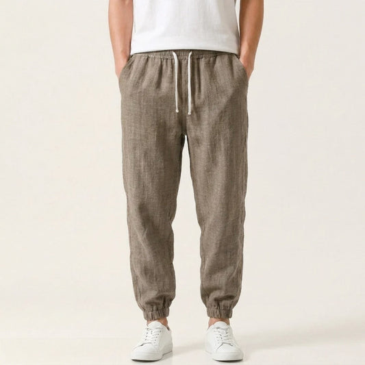 Eric - Men's Linen Drawstring Jogger Pants