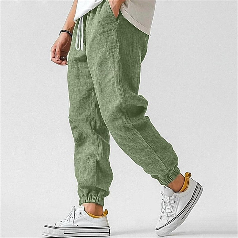 Eric - Men's Linen Drawstring Jogger Pants