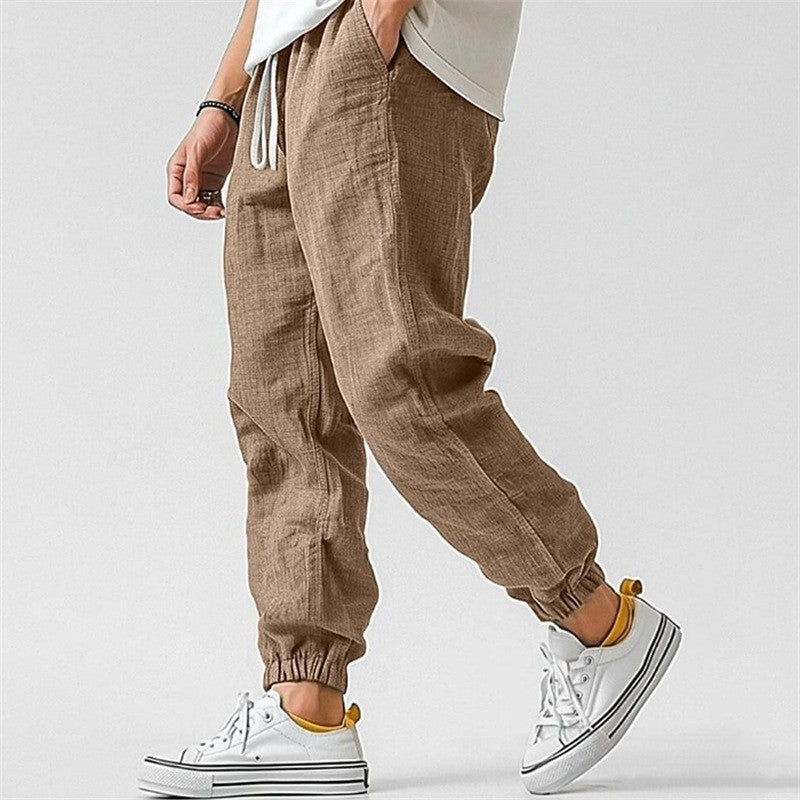 Eric - Men's Linen Drawstring Jogger Pants