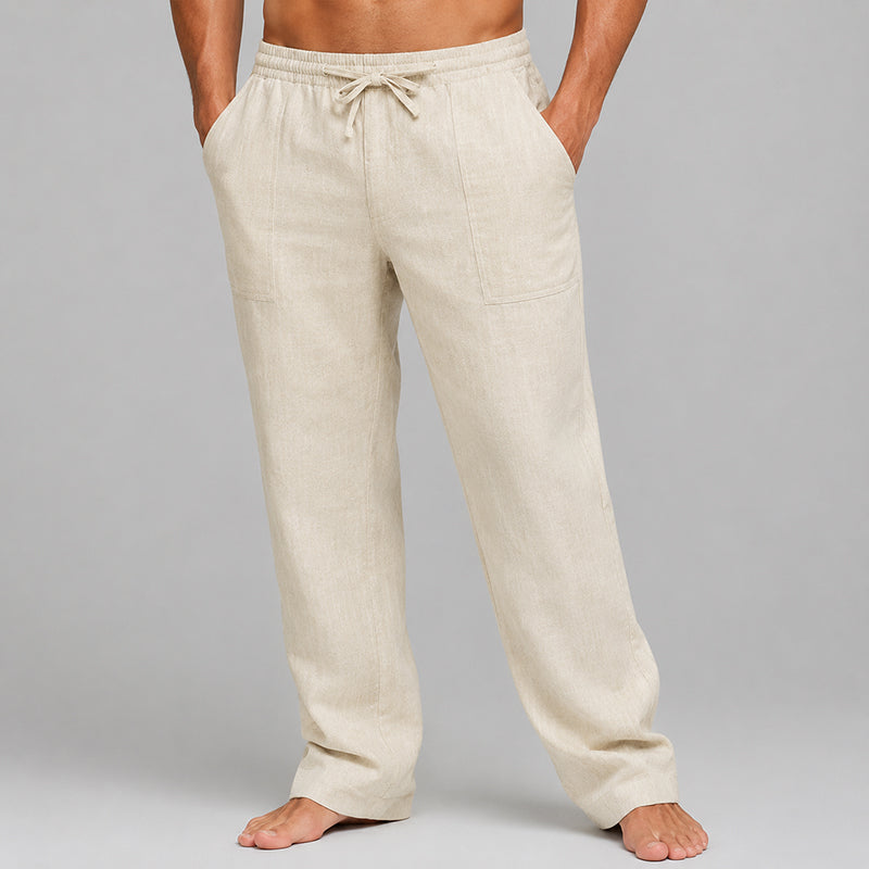 Evan - Men's Linen Blend Relaxed Fit Pants