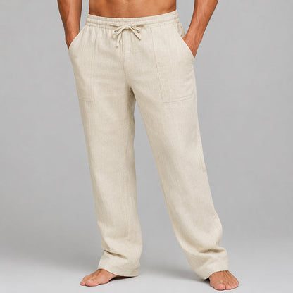 Evan - Men's Linen Blend Relaxed Fit Pants