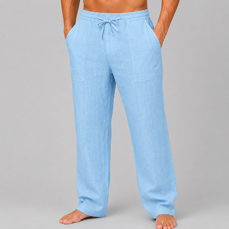 Evan - Men's Linen Blend Relaxed Fit Pants