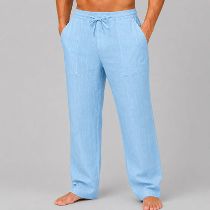 Evan - Men's Linen Blend Relaxed Fit Pants