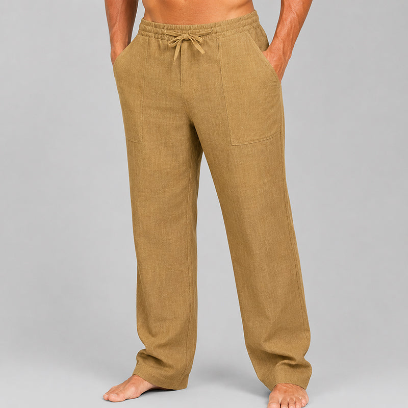 Evan - Men's Linen Blend Relaxed Fit Pants