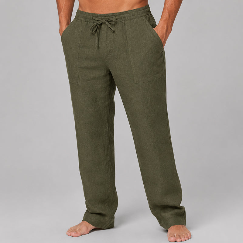 Evan - Men's Linen Blend Relaxed Fit Pants