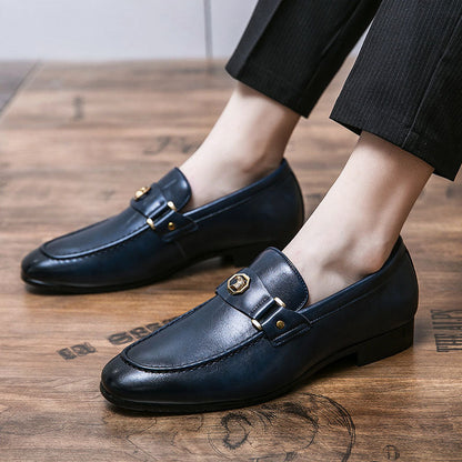 Felix Grant Low Heel Loafers with Metal Detail