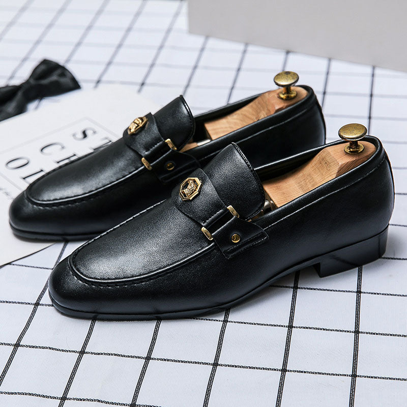 Felix Grant Low Heel Loafers with Metal Detail