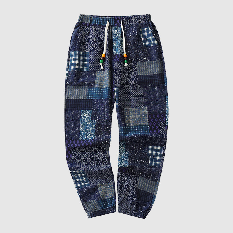 Felix Grant Patchwork Print Drawstring Pants