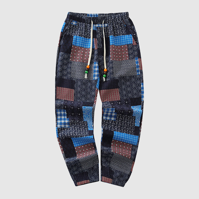 Felix Grant Patchwork Print Drawstring Pants