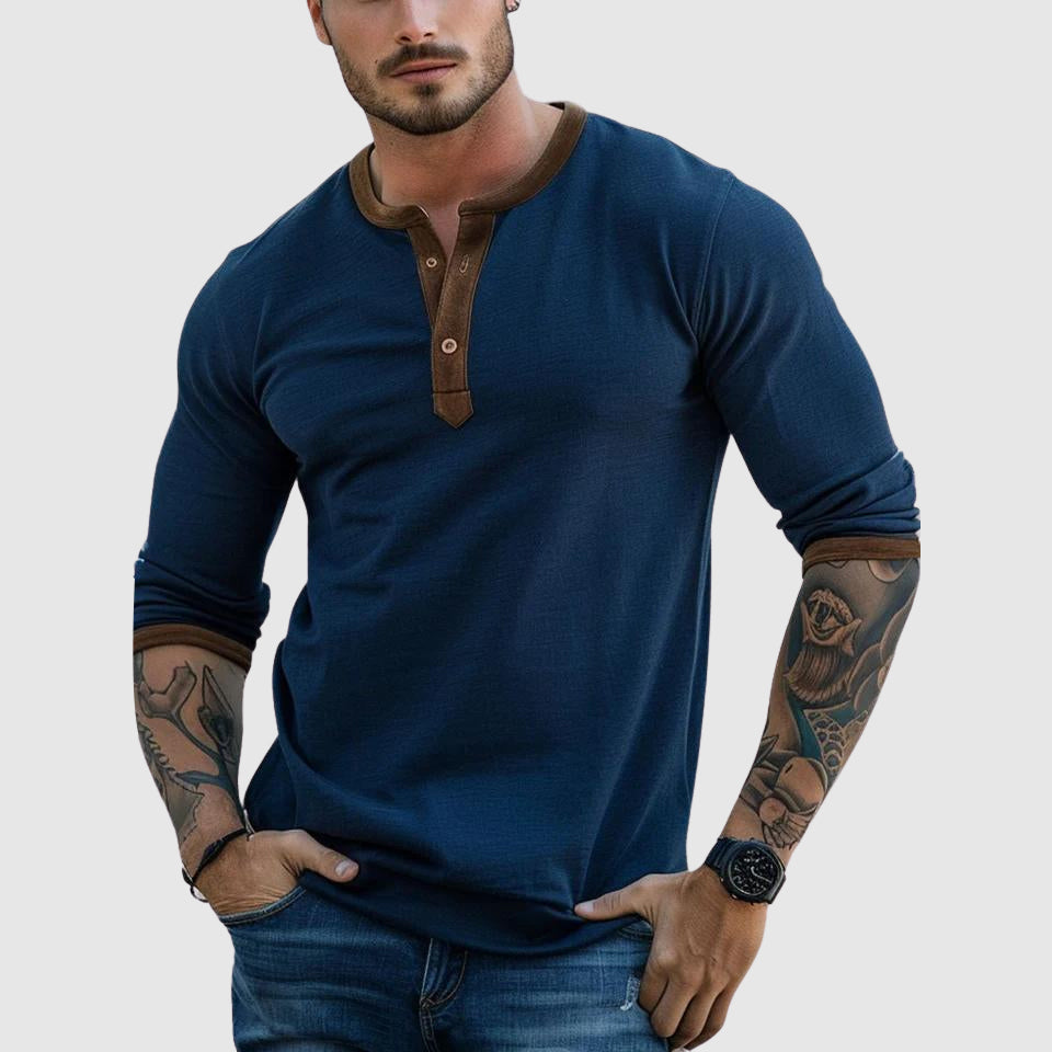 Felix Grant Retro Henley Shirt