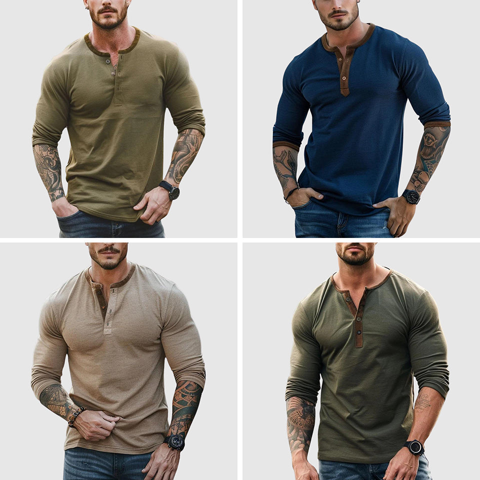 Felix Grant Retro Henley Shirt