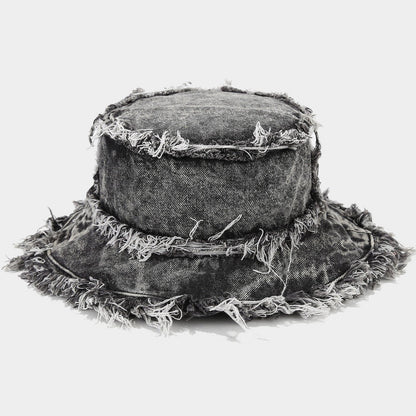 Frayed Denim Bucket Hat