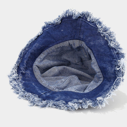 Frayed Denim Bucket Hat