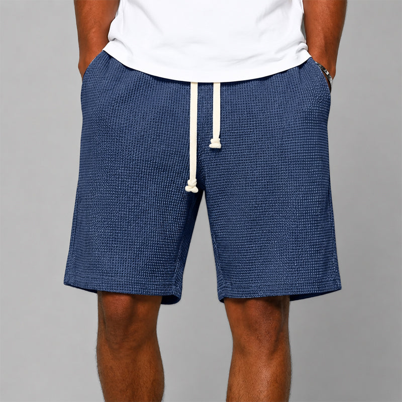 Gavin - Men's Relaxed Fit Waffle Shorts