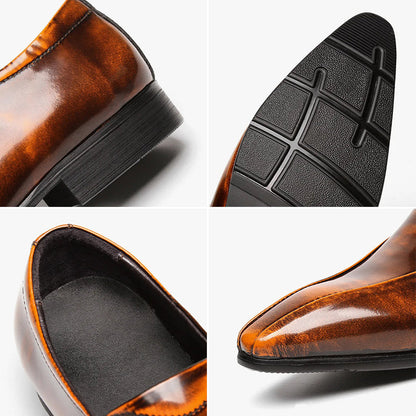 Hamilton Royce Genuine Leather Pointed Dress Shoes