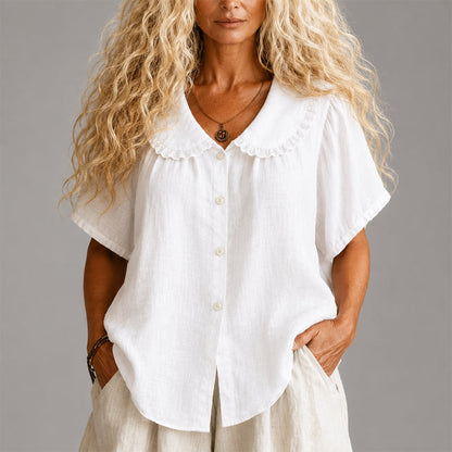 Harper - Women's Ruffled Collar Shirt