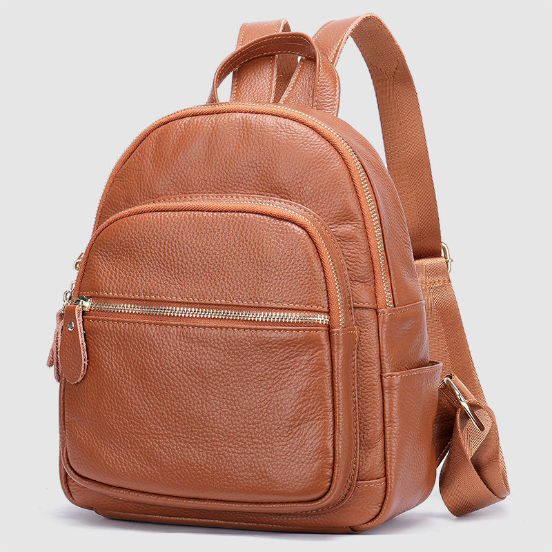 Hazel - Women's Genuine Leather Dome Backpack