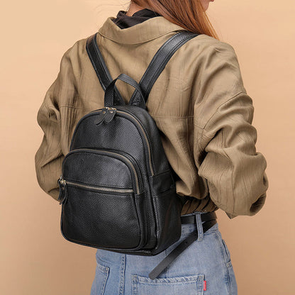 Hazel - Women's Genuine Leather Dome Backpack