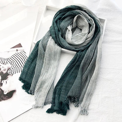 Heritage Stripe Linen Scarf