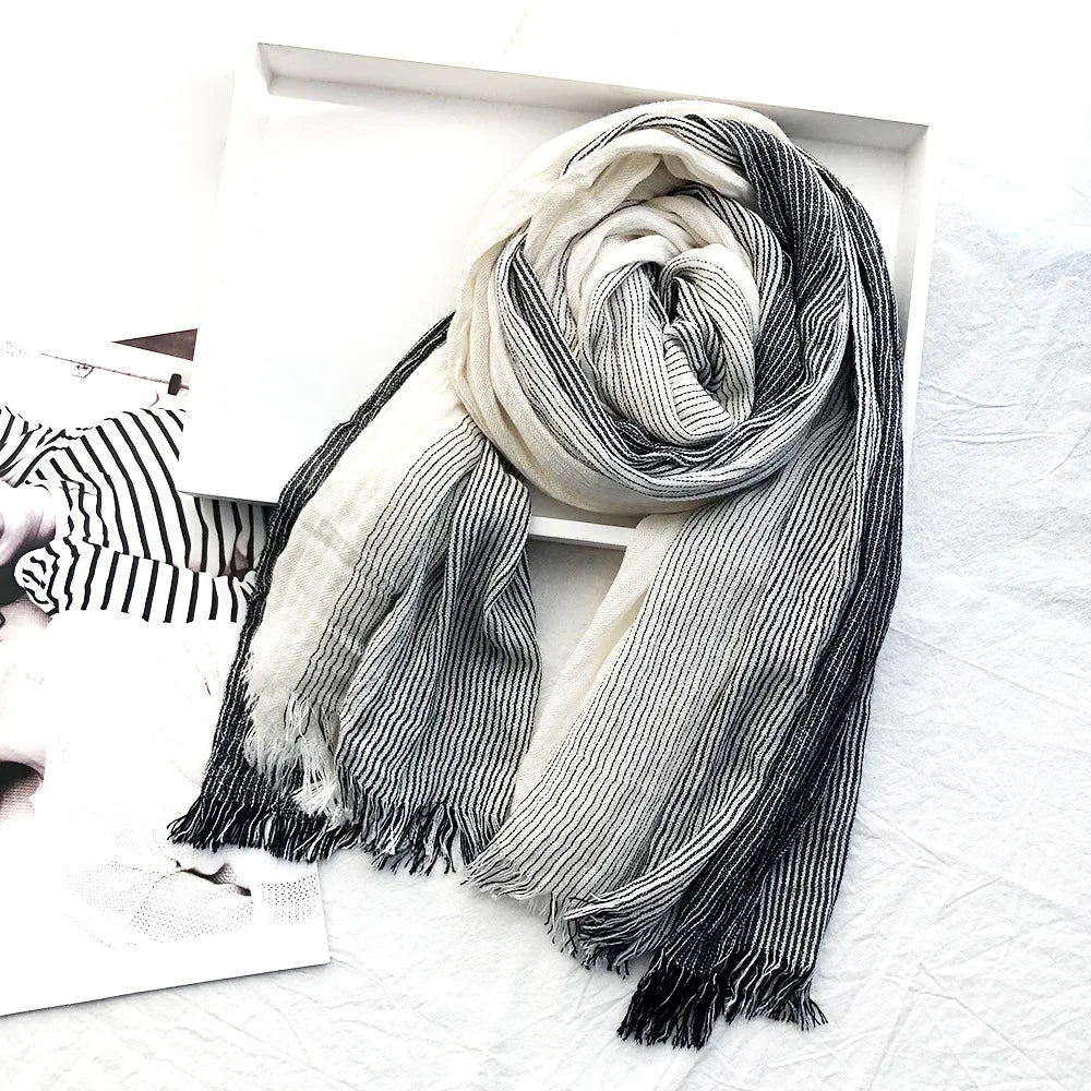 Heritage Stripe Linen Scarf