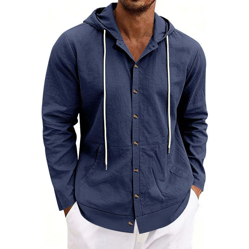 Irving - Men's Hooded Button-Up Utility Shirt