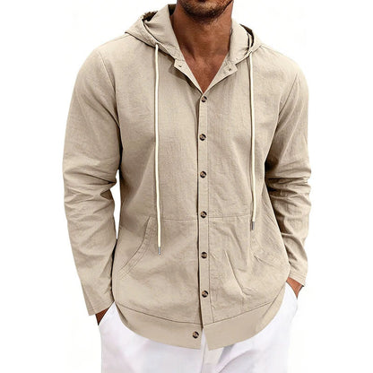 Irving - Men's Hooded Button-Up Utility Shirt