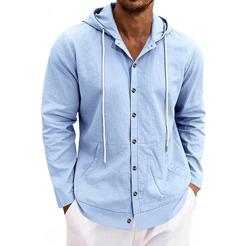 Irving - Men's Hooded Button-Up Utility Shirt