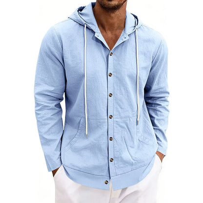 Irving - Men's Hooded Button-Up Utility Shirt