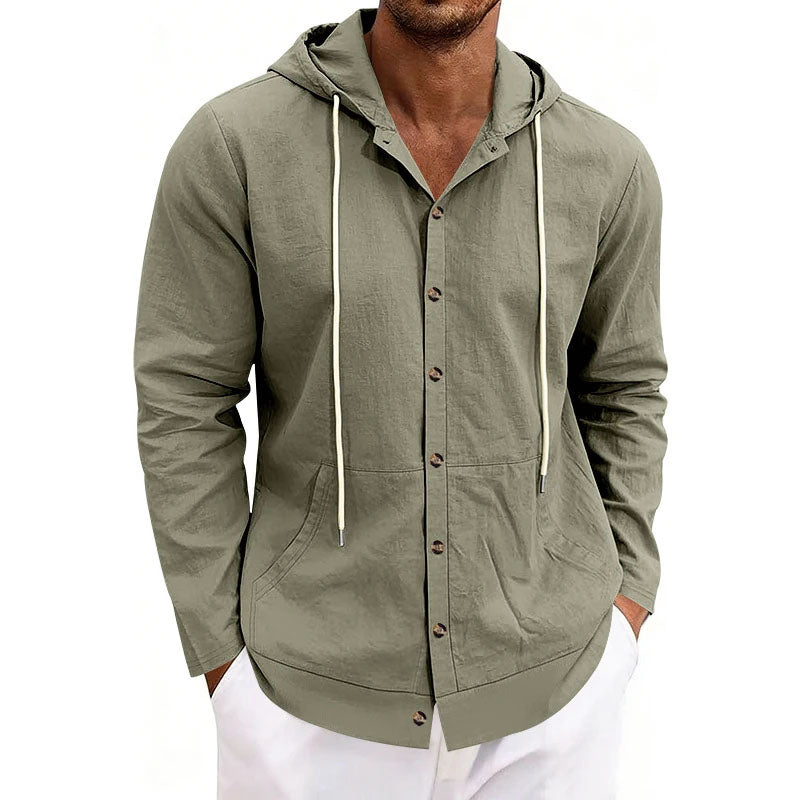Irving - Men's Hooded Button-Up Utility Shirt