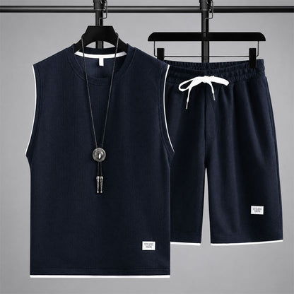 Jaden - Men's Waffle Knit Sleeveless Lounge Set